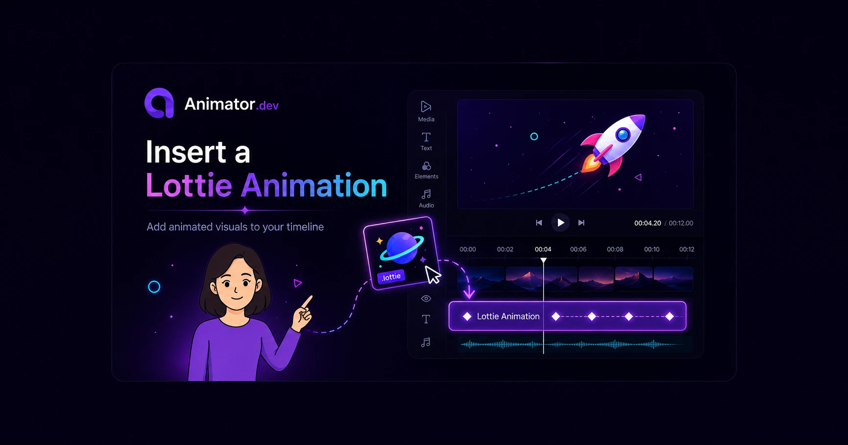 How to insert a Lottie animation